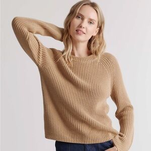 Quince Women's Camel Crew Neck Sweater